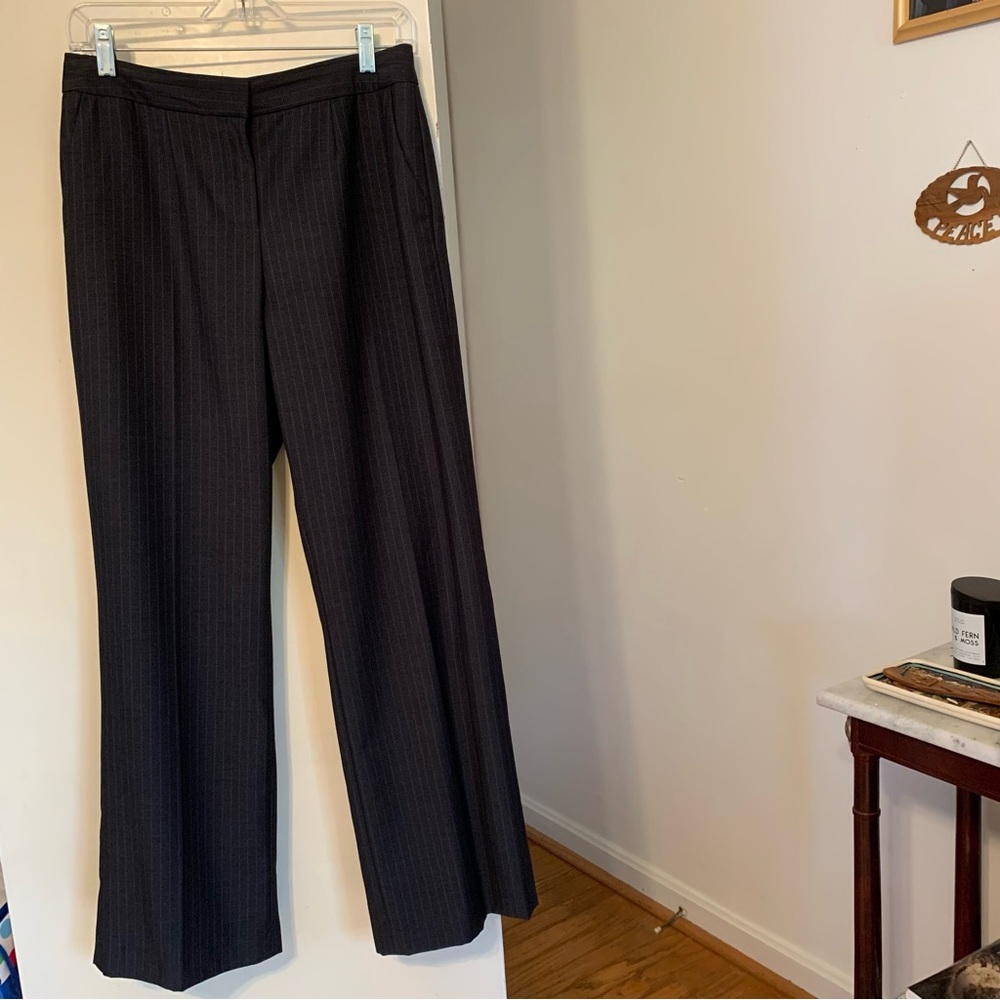 Calvin Klein, 10P, Gray pinstripe pant.